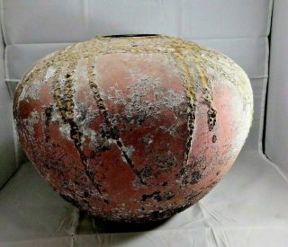 Tony Evans Ancient Sands Raku Pottery Vase Vessel Signed Numbered