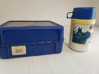 Vintage DC Batman Joker Lunch Box Plastic DC Comics 1991 With 1997 Thermos 2