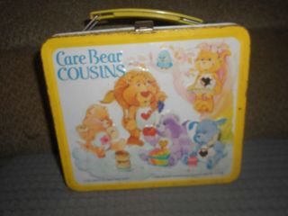 Vintage 1985 Care Bear Cousins Metal Lunch Box Only - American Greeting Corp/aladd