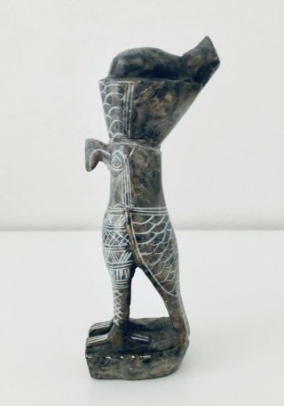 Ancient Egyptian Horus The Elder Statue,  Handmade In Egypt,  Granite,  9” High 5
