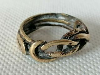 Very Rare Ancient Viking Ring Bronze Twisted Artifact Authentic Stunning
