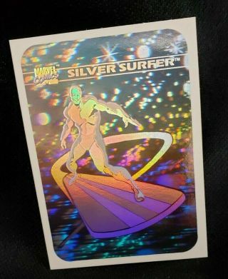 1990 Marvel Comics Heroes Holograms Card Silver Surfer Mh3