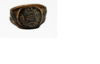 Zurqieh - As17606 - Ancient Mamluk Or Earlier Over 800 Years Old Bronze Ring