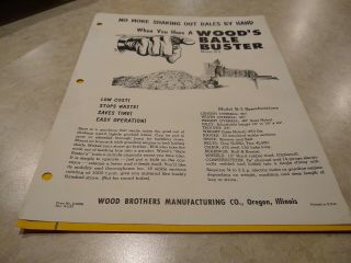 Woods Bale Buster Oregon Illinois Ca Mcdade Co.  Pittsburgh 1957