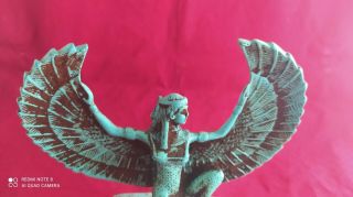 RARE ANCIENT EGYPTIAN ANTIQUE STATUE OF ISIS WINGED 2686–2181 BCE 3