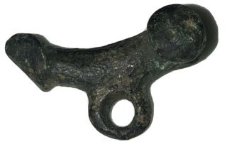 Antique or Ancient Roman Bronze Pendant in the Form of a Phallus 2