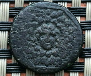 Amisos,  Pontos 100 Bc Ae20 " Gorgon & Nike " Ancient Greek Bronze Coin