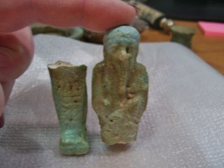 664 – 343 Bc Ancient Egypt Late Period Ushabti Faience Funerary Figurine
