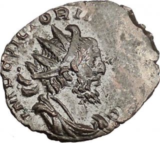 Victorinus 269ad Very Rare Silvered Ancient Roman Coin Salus Health Cult I39006