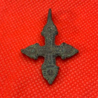 ANCIENT Bronze Viking Cross Pendant Viking Kievan Rus 10 - 12 century AD 3