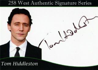 Loki Tom Hiddleston Signed 258 West Authentics Ltd Ed Autograph Card Sdcc 2012