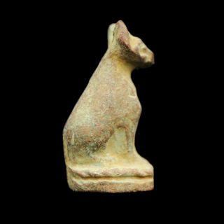 Rare Antique Ancient Egyptian Cat Bes Bronze Statue Figure.  Very Unique.  Small
