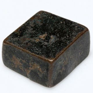 CIRCA 500 - 700 AD ANCIENT BYZANTINE BRONZE SQUARE WEIGHT - 29.  11 grams 2