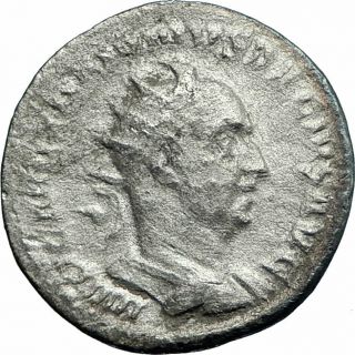 Trajan Decius 250ad Silver Ancient Roman Coin Nude Genius Protection I77584