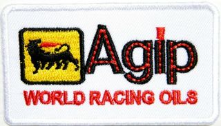 Patch Iron On Agip Motor Oil Gas Racing T Shirt Hoodie Cap Hat Sign Badge Logo
