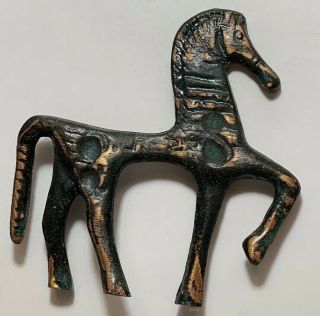 CIRCA 100BC - 100AD ANCIENT CELTIC BRONZE LEAPING HORSE STATUETTE RARE 104mmX112mm 2