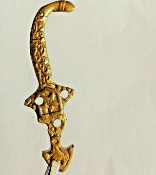 Ancient Roman Bronze Gold Color Amulet Pendantif Unique Dagger Amulet 2