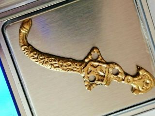 Ancient Roman Bronze Gold Color Amulet Pendantif Unique Dagger Amulet 3