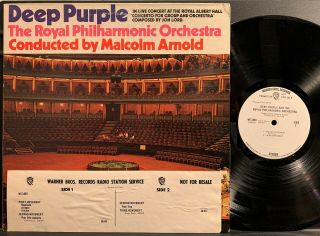 Deep Purple Live At The Royal Albert Hall 1970 Usa White Label Promo Lp Nm -