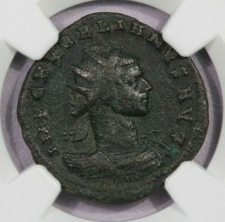 270 - 275 Ad Roman Empire Aurelian Bi Double - Denarius Ngc Ch F B - 11