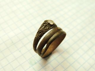Ancient Bronze Rare Serpent Ring 3