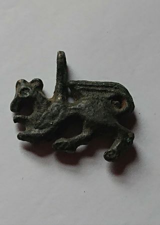 Ancient Viking Bronze Nordic Dragon Amulet Pendant. 2