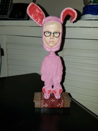 Ralphie (a Christmas Story) Bobble - Head In Pink Bunny Jammies