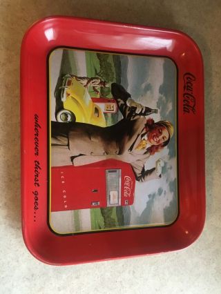 Coca Cola Metal Tray Wherever Thirst Goes 2004: