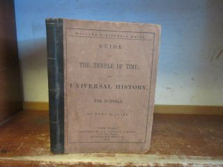 Old Universal History Leather Book 1850 Ancient Medieval Crusades Wars Kings Map
