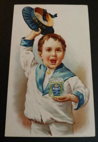 Trade Card Heinz 57 - Baked Beans - Pittsburg Pa,  Kid Really Loves His Beans