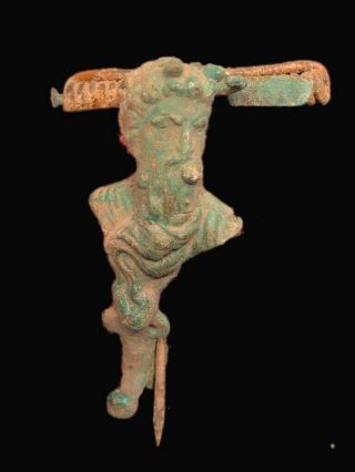 Ancient Roman Bronze Fibula Brooch - 200 - 400 Ad (1) Large Over 10 Cm