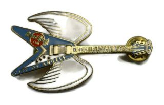 Hard Rock Cafe Pin - City Of Los Angeles Wings & Halo Light Blue Guitar