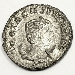 244 - 249 Ad Ancient Rome Otacilia Severa Silver Double Denarius Coin,  Air4964