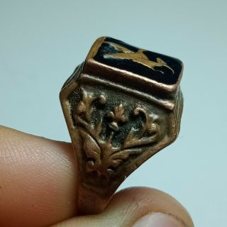 EXTREMELY ANCIENT ROMAN BRONZE EAGLE RING LEGIONARY RING ARTIFACT AUTHENTIC 2