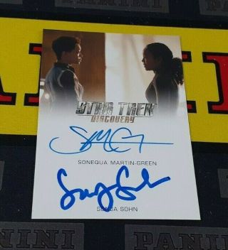 Star Trek Discovery Season 2 Sonequa Martin - Green/sonja Sohn Dual Autograph