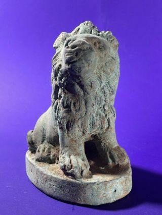 ANCIENT ROMAN BRONZE STATUETTE OF LION - FANTASTIC DETAILING - CIRCA 300 - 400 AD 2