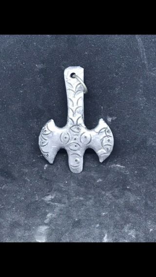 Ancient Viking Norse Silvered Thors Hammer Pendant
