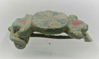 DETECTOR FINDS ANCIENT ROMAN ENAMELLED BRONZE MILITARY BROOCH 2
