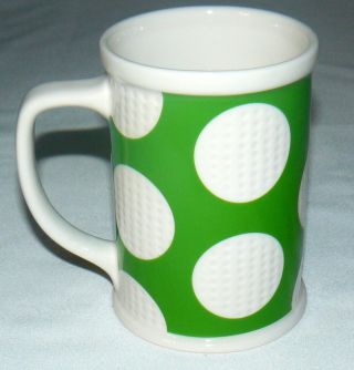 Starbucks 2006 16 Oz Golf Balls Sports Coffee Mug Cup 2006 Green