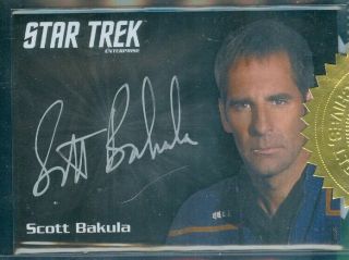 Star Trek Enterprise Archives Ser 1 Scott Bakula As Captain Archer Auto Card