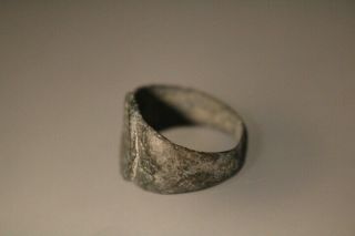 Ancient Interesting Greek Bronze Ring Alexander 1st - 4th century AD 3