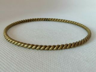 Rare Extremely Ancient Viking Bracelet Bronze Twisted Artifact Authentic 3