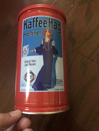 Kaffee Hag Tin From Germany Empty