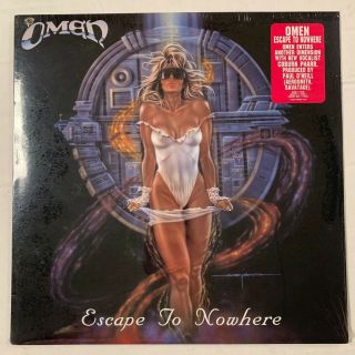 Omen Escape To Nowhere Lp Vinyl - Cover Has Drill Hole - 1988 Metal Blade