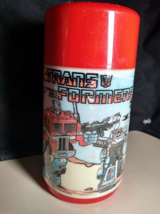Transformers G1 Aladdin Thermos For Metal Lunch Box 1984 Vintage Hasbro
