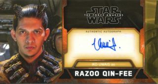 Star Wars The Force Awakens 3d Orange Autograph [10] Iko Uwais As Razoo Qin - Fee