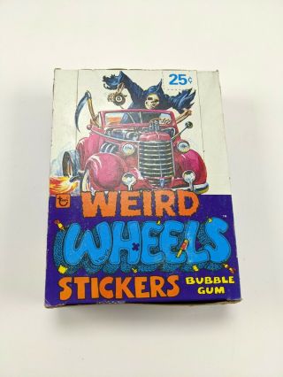 1980 Topps Weird Wheels Stickers Wax Box 36 Wax Pack Count Non - Sports