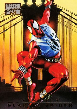 1996 Marvel Masterpieces Base 86 Scarlet Spider (boris & Julie) Pack Fresh Nm