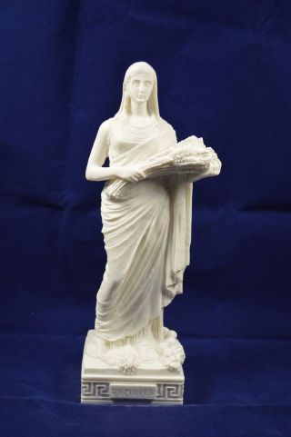 Demeter Sculpture Statue Ancient Greek Goddess Of Agriculture Alabaster Artifact