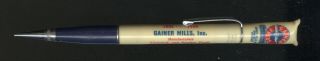 1954 Mechanical Pencil W/feed Sack Finial,  Gainer Mills,  Springfield,  Il.